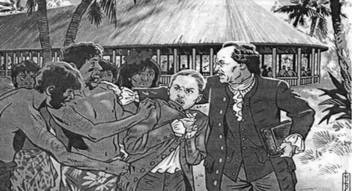 Jeanne Barret desenmascarada por los tahitianos